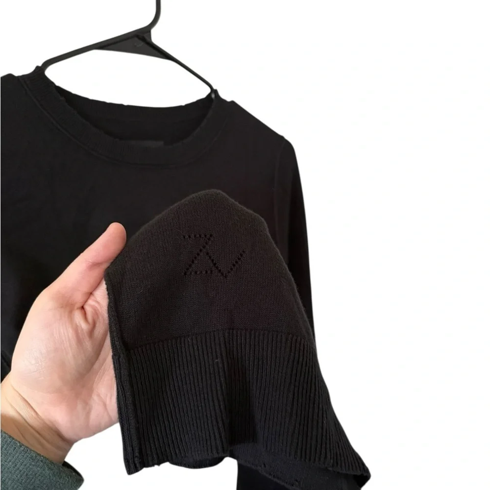 Zadig & Voltaire Miss Skull Degrade Studs Black Crewneck - Picture 2 of 9